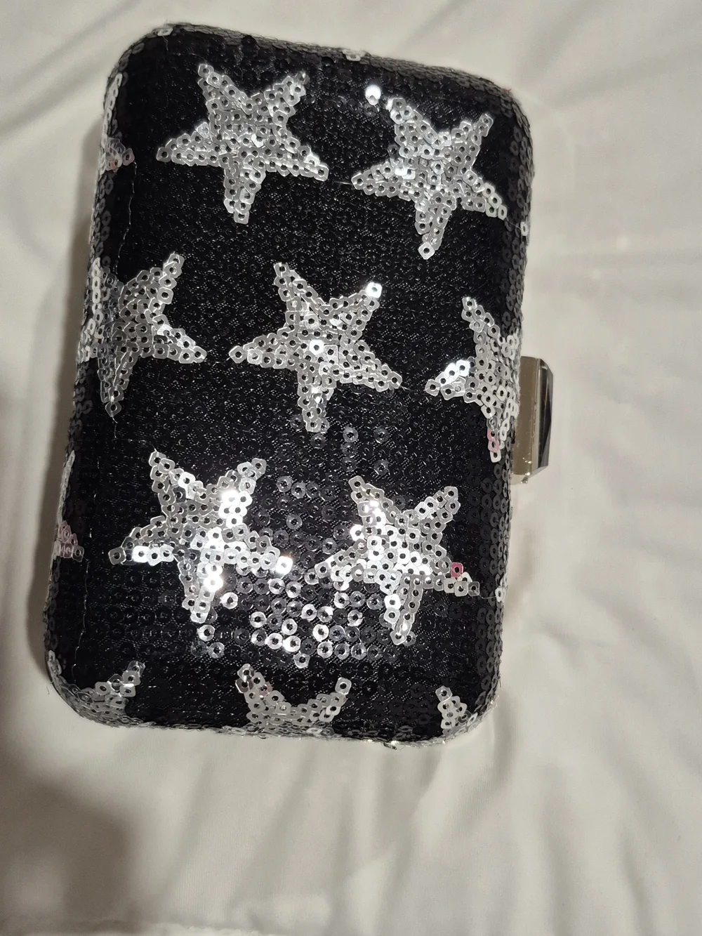 ASOS Black Clutch Bag with Gold Frame